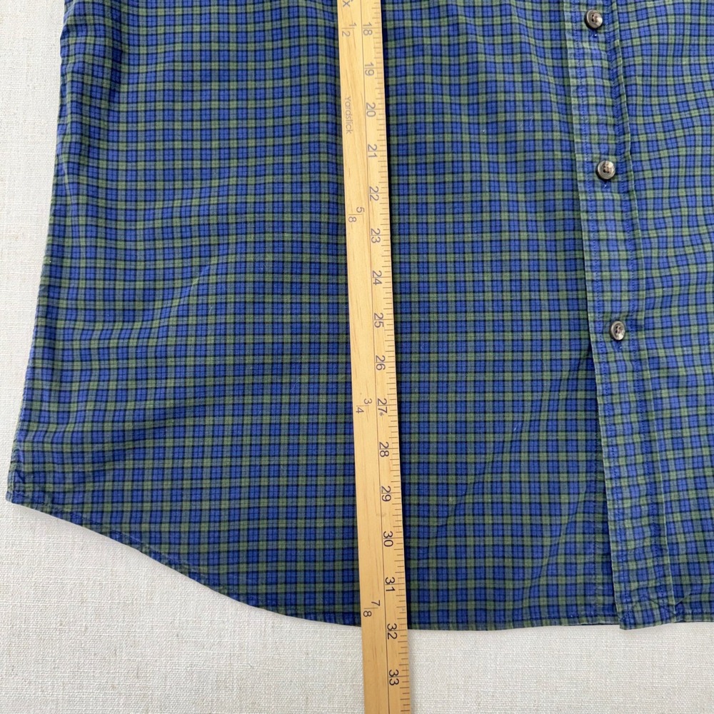Ralph Lauren Mens XL Blue Green Plaid Cotton Button Down Shirt Pony Logo - Picture 6 of 13